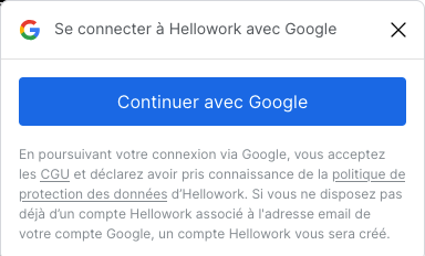 encart connexion google
